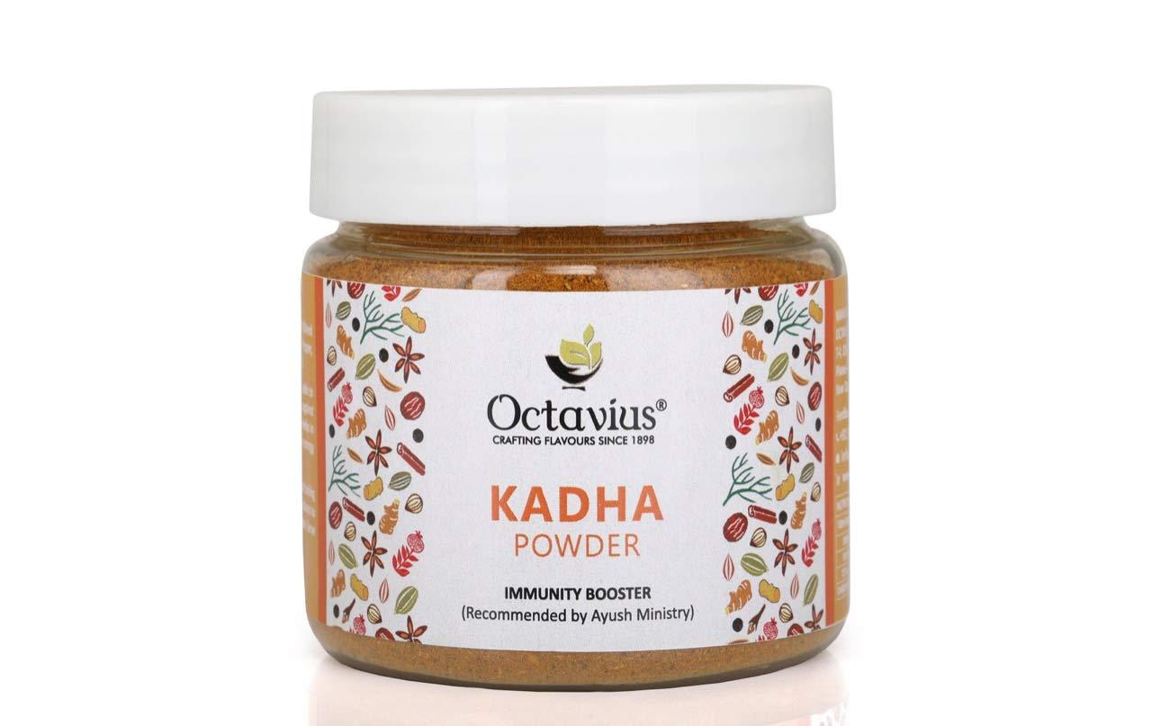 Octavius Octavius Turmeric Ayurvedic Kadha Powder - 75 gms | Ayush Kwath Kadha Powder helps relieve Cough and Cold | Immunity Booster Drink with Ayurvedic Herbs | Also Ideal to Make Ayurvedic Spiced Turmeric Latte Mix (Haldi Doodh) and Turmeric Tea