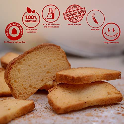 Nutribee Nutribee 100% Whole Wheat Atta Rusk - Chilli Garlic | Refined Sugar-Free | Healthy Diet Toast | No Maida and Sugar | No Preservatives | 1.68kg