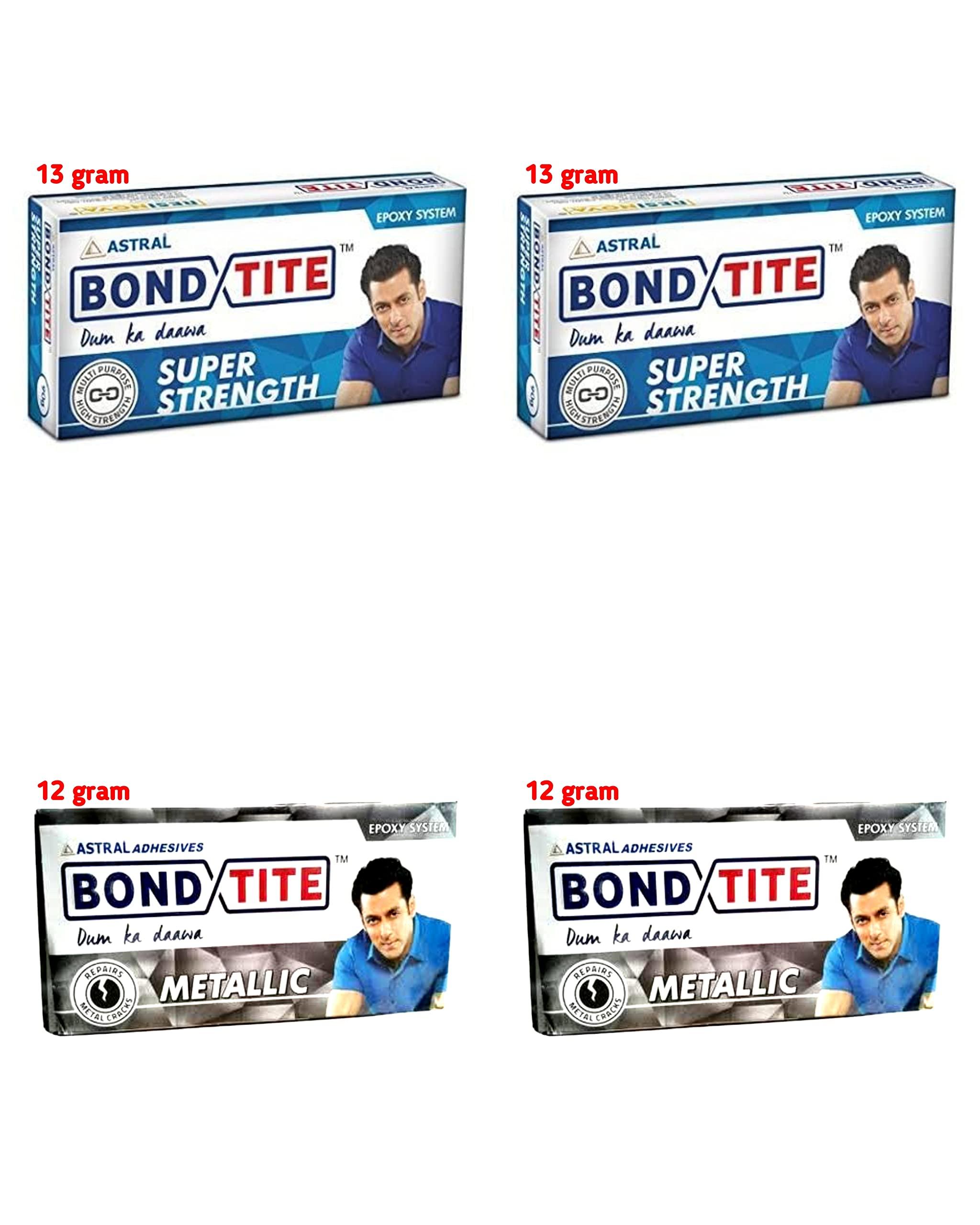 Generic 2 BondTite Metallic & 2 BondTite Super Strenght - Pack of 1