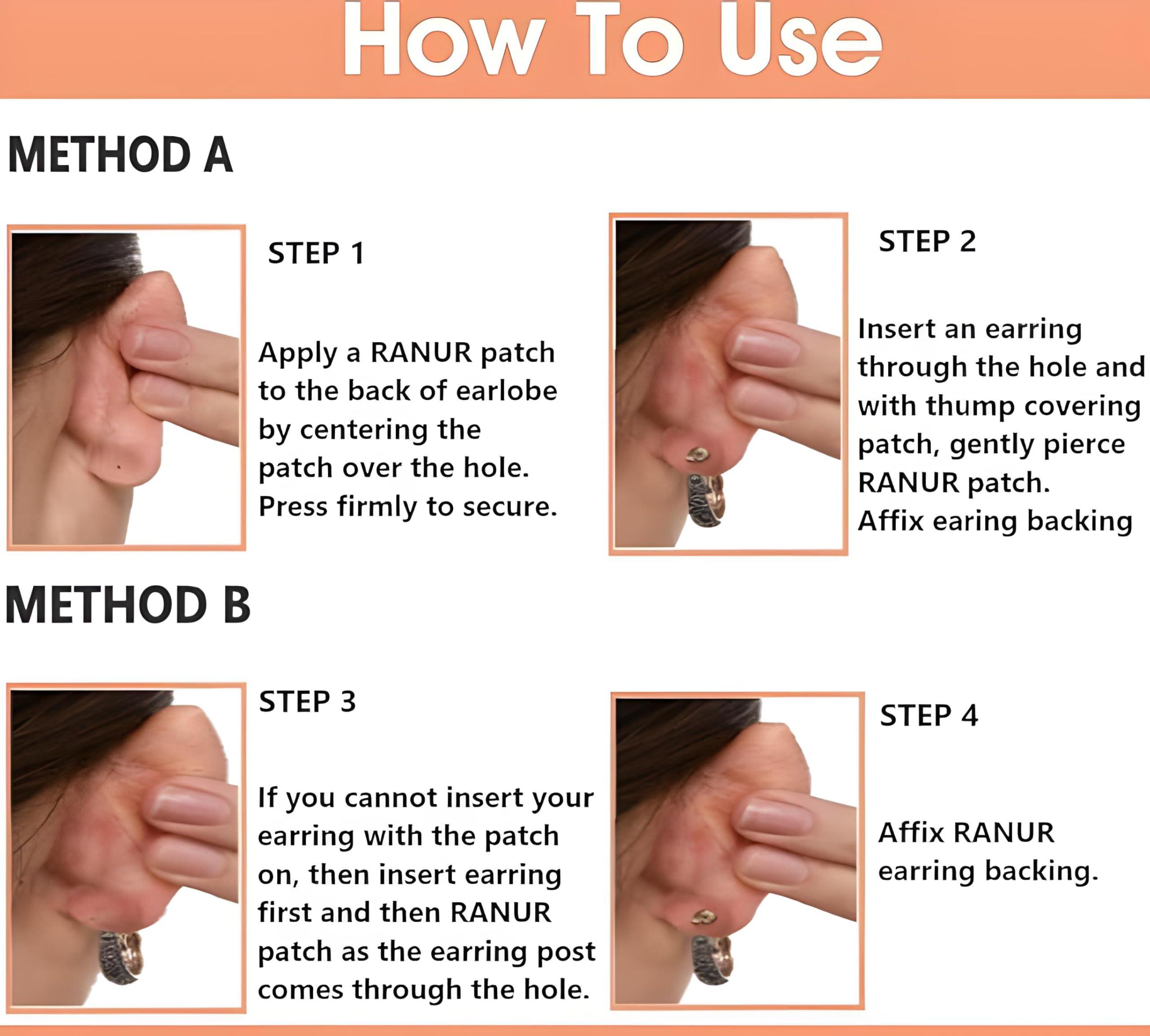 ADBEE Earlobe support patches for heavy earrings (30 Pcs) | Ear lobe support tape Ear stickers for heavy earrings & big Jhumkas | Big Ear hole closer tape & ear support for heavy earrings 60 PCS