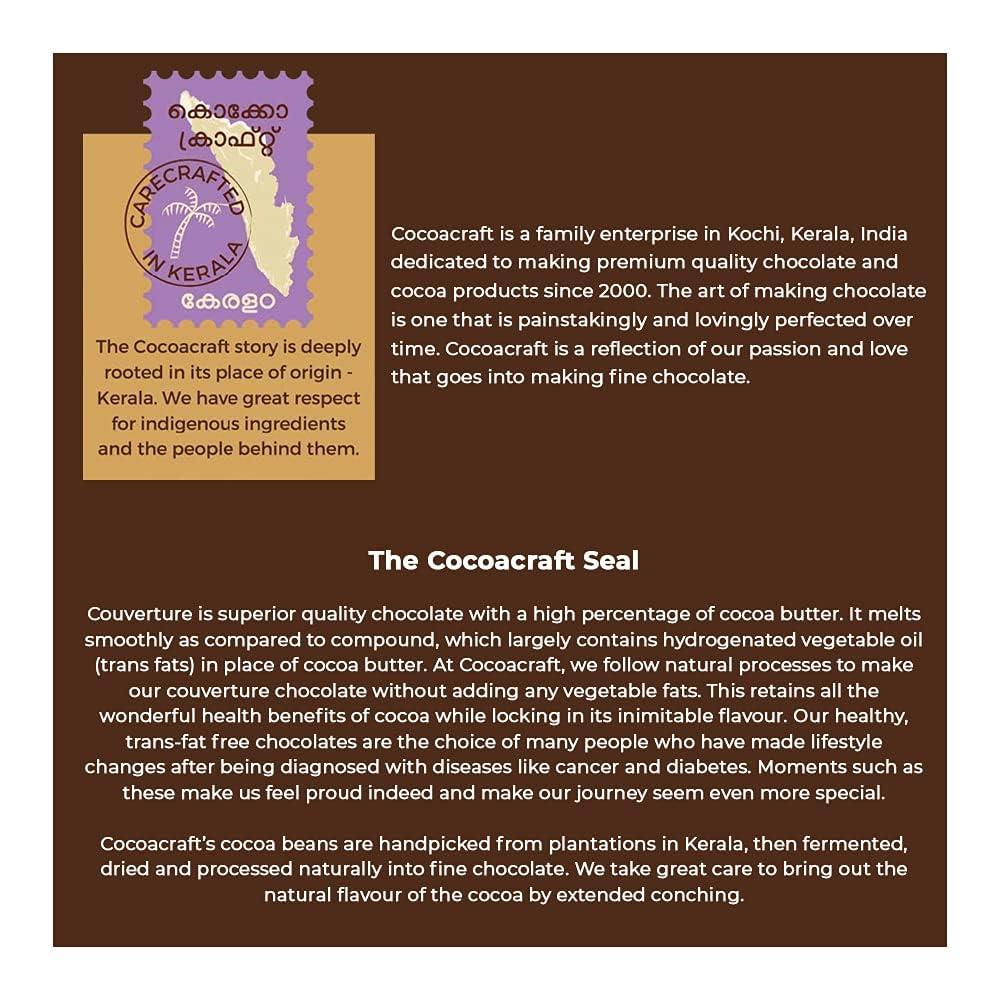 COCOACRAFT Cocoacraft 70% Bittersweet Chocolate Bar (80g) Dark Chocolate Bar| 100% Natural| Handmade Artisanal Couverture from Kerala| Ideal for Snacking and Gifting