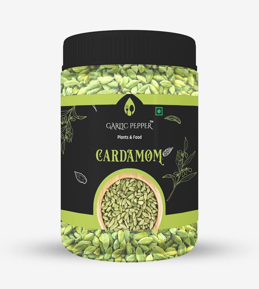 GARLIC PEPPER GARLIC PEPPER Green Cardamom/Elaichi Extract - Tea, Coffee, Cooking, Baking, Dessert Natural, Vegan, Indian Organic Spices Sabut Elaichi (100 Gm)