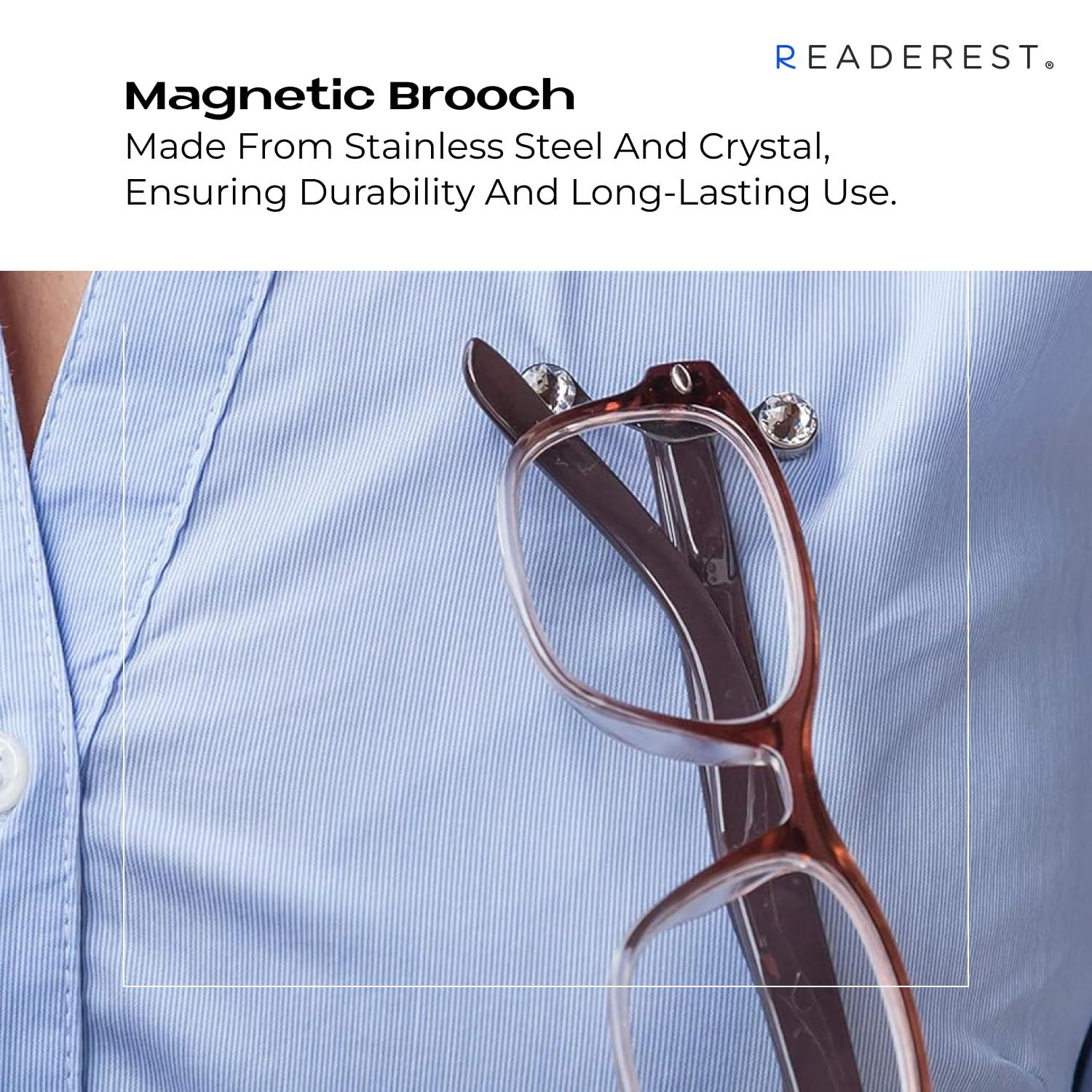 Readerest ReadeREST Original Stainless Steel & Clear Crystal Twin Pack