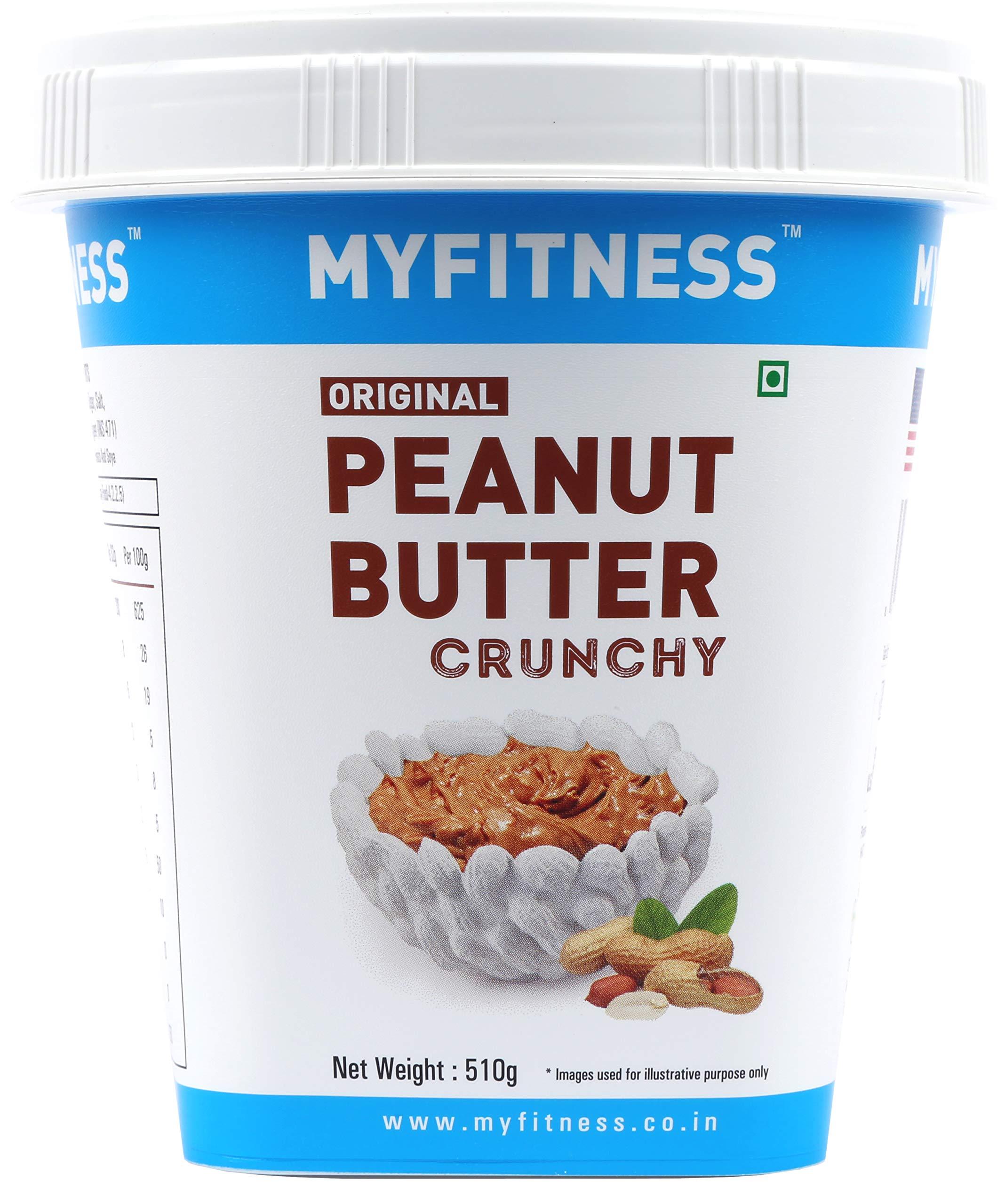 I LOVE PB MYFITNESS Peanut Butter Crunchy 1250g + MYFITNESS Original Peanut Butter Crunchy 510g