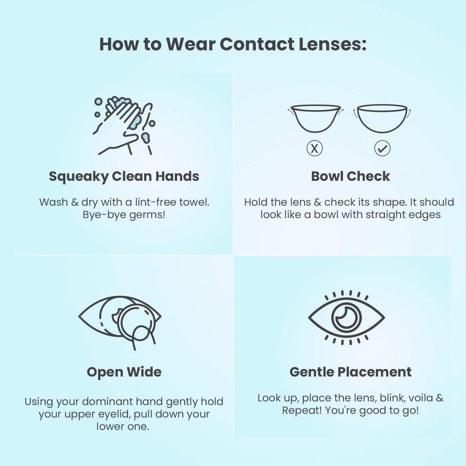 AQUALENS CONTACT LENSES Aqua Color Daily Disposable Color Contact Lens(0 Power, Icy Blue Color) (10 Lens/Box)