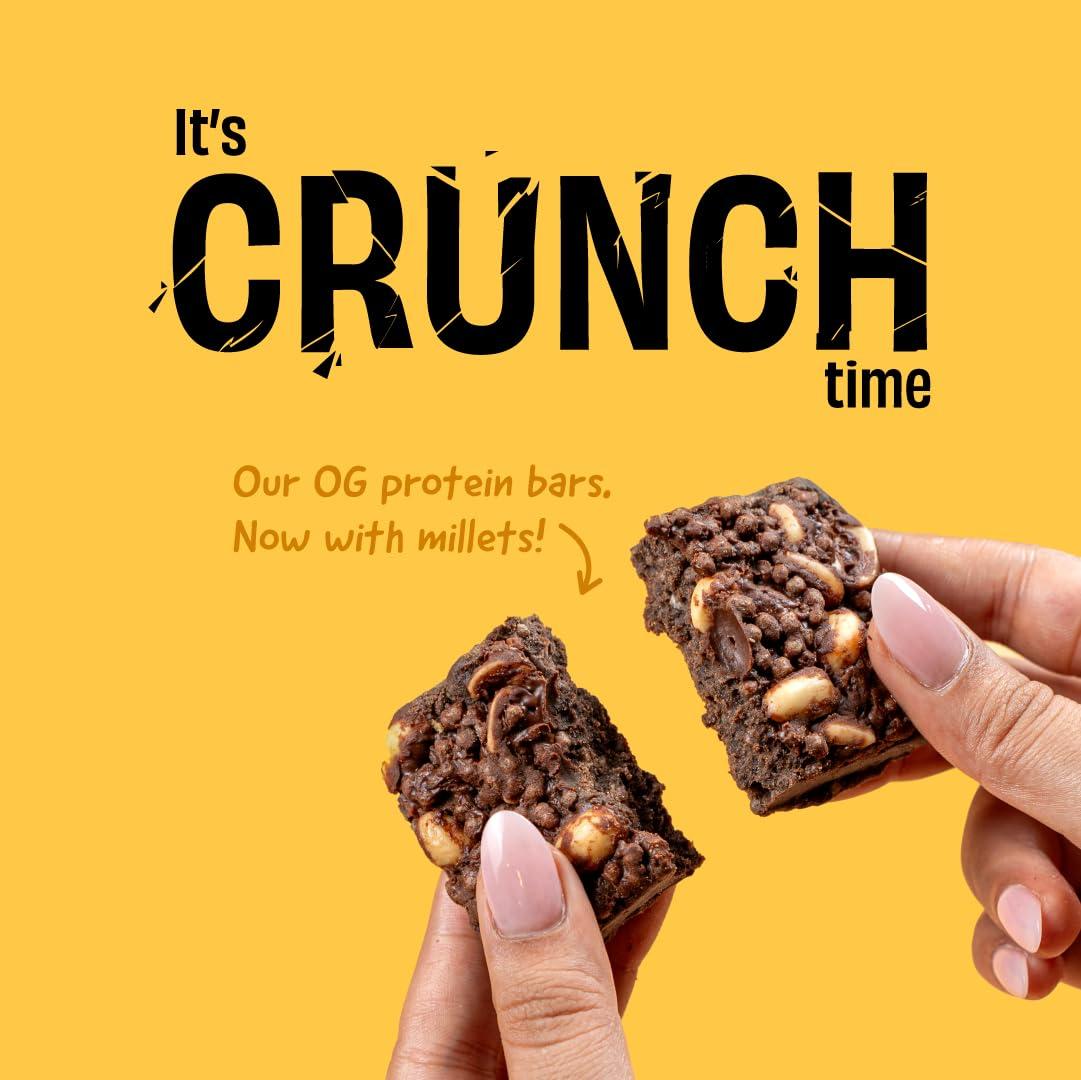 The Whole Truth The Whole Truth - Protein Bars 13G | Assorted Millet Protein Bar (3 Almond Millet Cocoa, 3 Peanut Millet Cocoa) I Pack of 6 x 55g | No Refined Sugar | No Added Flavours | No Preservatives | All Natural Ingredients