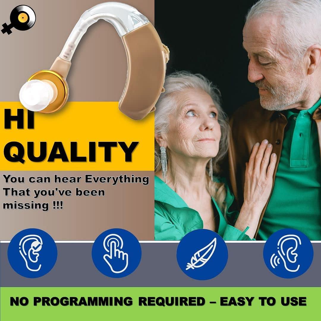 Enlinea Enlinea ENL-19 Behind-The-Ear (Bte) Hearing Aid Machine For Ear Old Age | Suitable For Mild To Moderate Hearing Loss (Pack of 2)