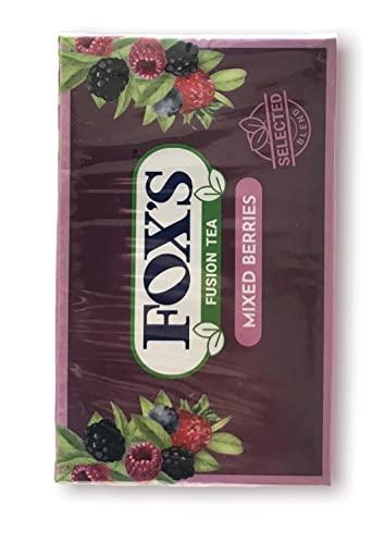 Chef's Need Fox's Fusion Mixed Berrie And Lychee Flavoured Black Tea 15 Enveloped Tea Bags In Each Box 25g Each