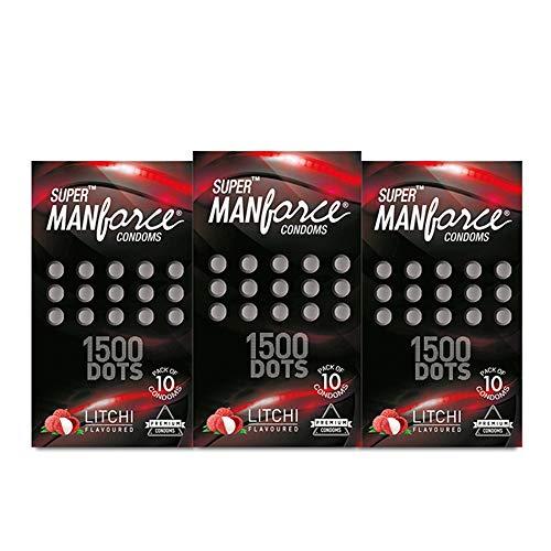 Manforce Manforce More Long Lasting Extra Dotted Condoms (Pack of 3 Condoms)