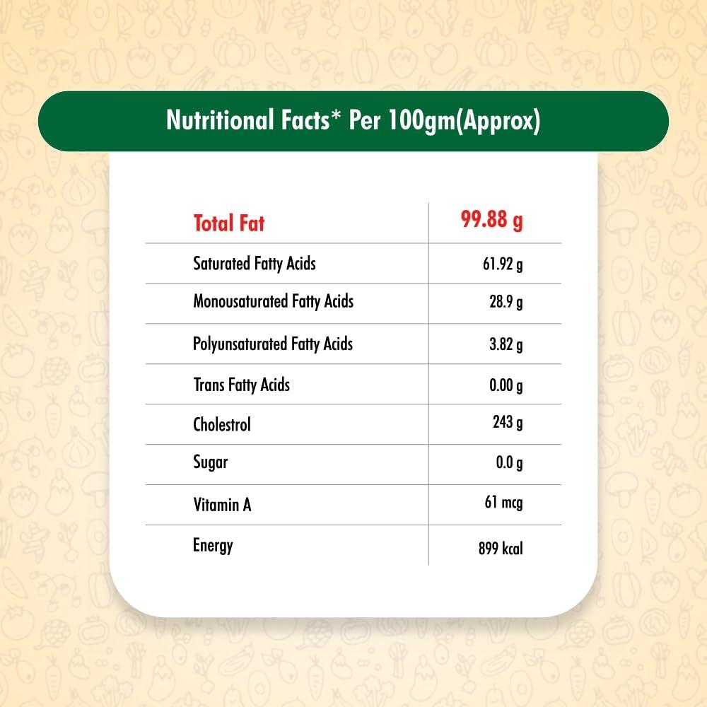 YOGRATNAYOGI YOGRATNAYOGI Organic A2 Gir Cow Ghee, Pure Bilona Method Ghee, Hand Churned Grassfed Traditional Method Immunity Booster Natural and Healthy Lab Certified (500ml)