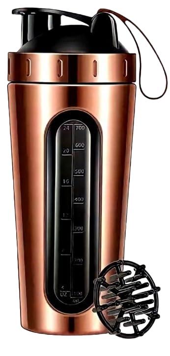 MYBURRGH MYBURRGH Steel Shaker Bottles For Protein Shake, Gym Bottles For Men Protein Shaker Bottle For Gym Shaker Bottles For Leakproof Bottle - Rose Gold, 850 ML
