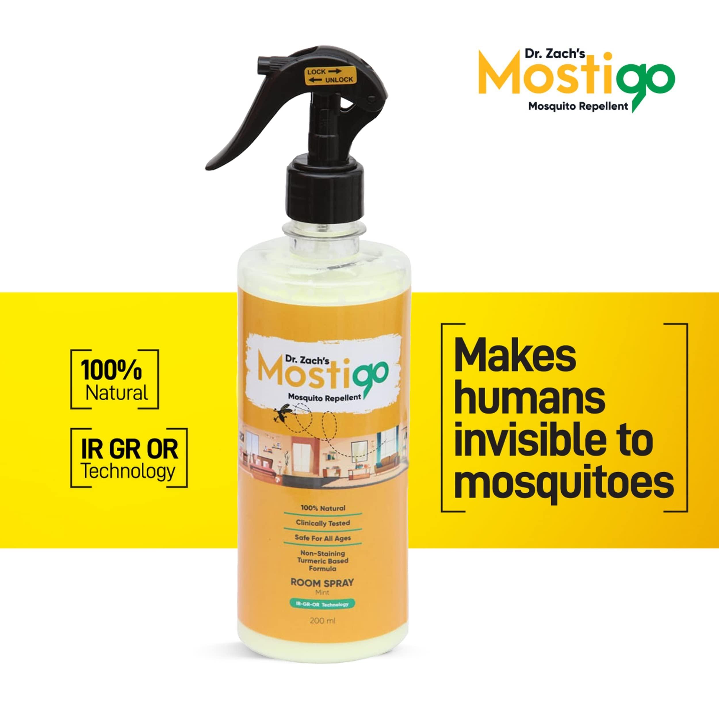 Dr Zachs Mostigo Mosquito Repellent Room Spray, 100% Natural Safe for Adults, Children & Pets