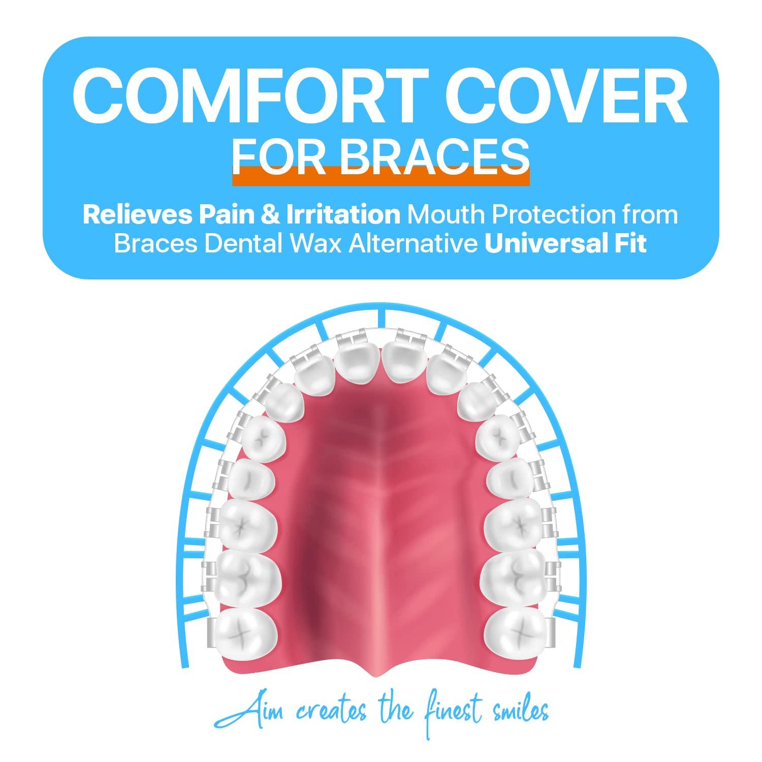 AIM DENTAL SUPPLY AIM DENTAL SUPPLY Lip Protector for Braces Orthodontic & Dental Pain-Relief Comfort Lip Shield Mouth Guard Custom FIT Brace Covers by AIM DENTAL SUPPLY Dental Supply 2.0 Count