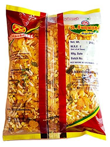 S. SEENIVASAN MITTAI KADAI S SEENIVASAN Corn Mixture 250g | Sweet Sevu 250g | Kovilpatti Kadalai Mittai 250g - Pack of 3 (750g)