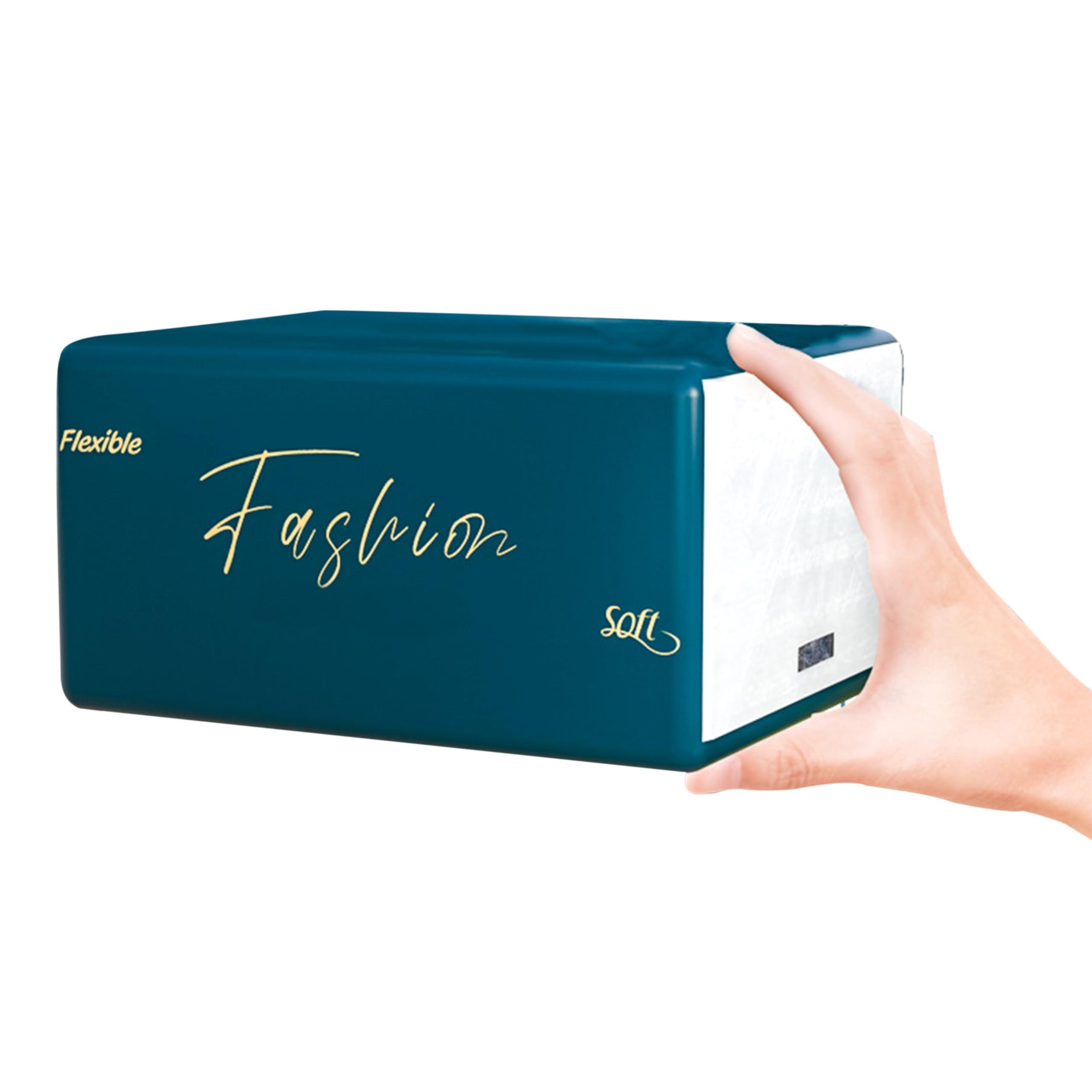 Orange Paper Orange Paper 4 Ply bamboo pulp Facial Tissue Soft Pack, Car Tissue Refill, Disposable Facial Tissues, Face Towel, Tissues Travel Size Pack for Car, 70 Pulls per pack (4 PLY - Pack of 3)