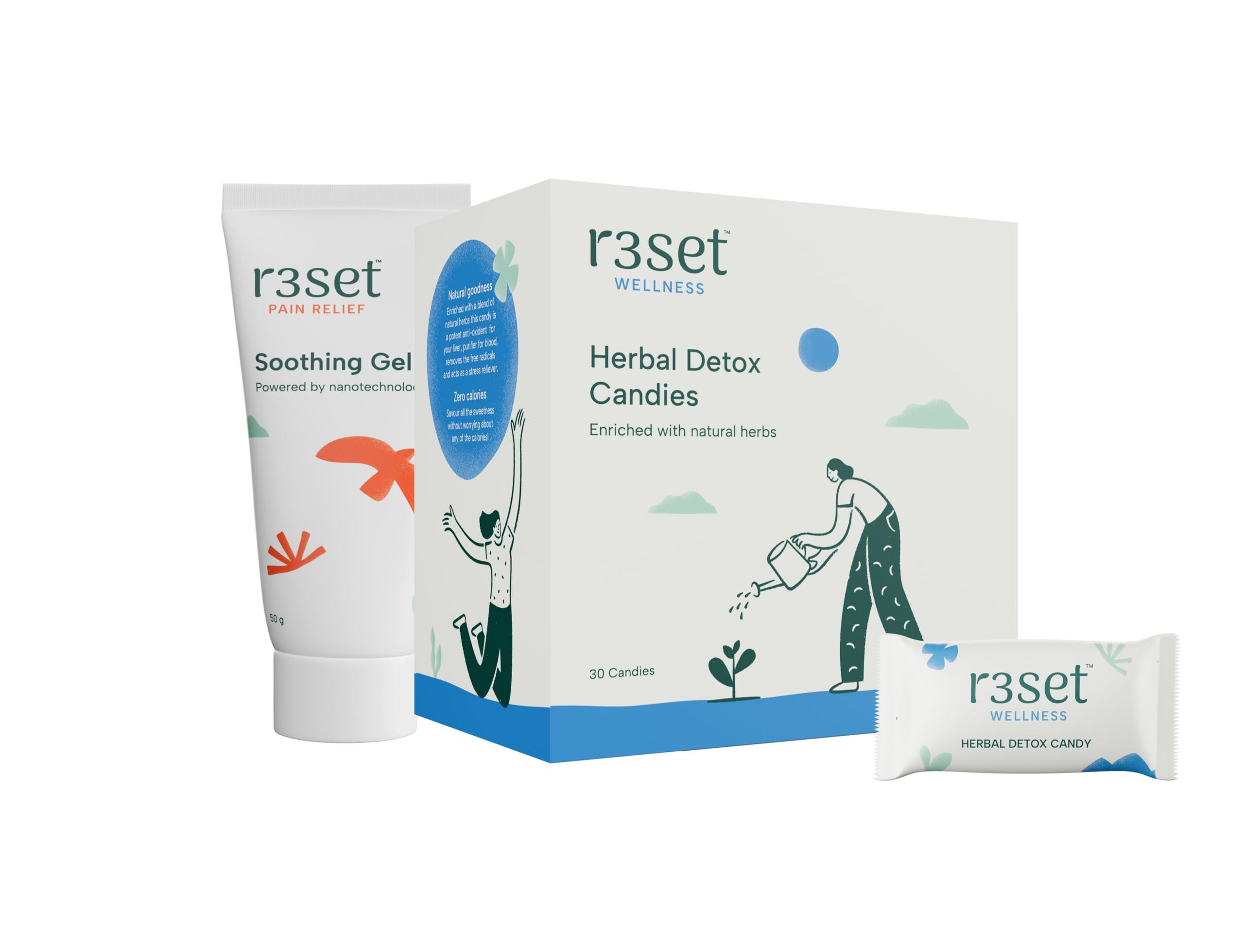 R3SET R3SET Detox Candy Pack of 30 + Soothing Gel 50 grams