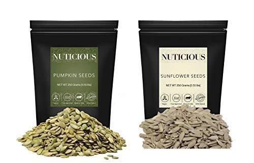 NUTICIOUS NUTICIOUS  Pumpkin Seeds, Sunflower Seeds,Dry Seeds 250GM X 2.