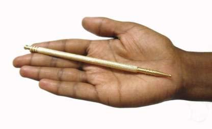 ACUPRO HEALTH CARE SYSTEM Acupro Health Care System_ACS Sujok Acupressure Probe Mega Long Brass Metal Diagnostic Jimmys Set of 1 + Sujok Rings Set of 5 Massager (Brass)