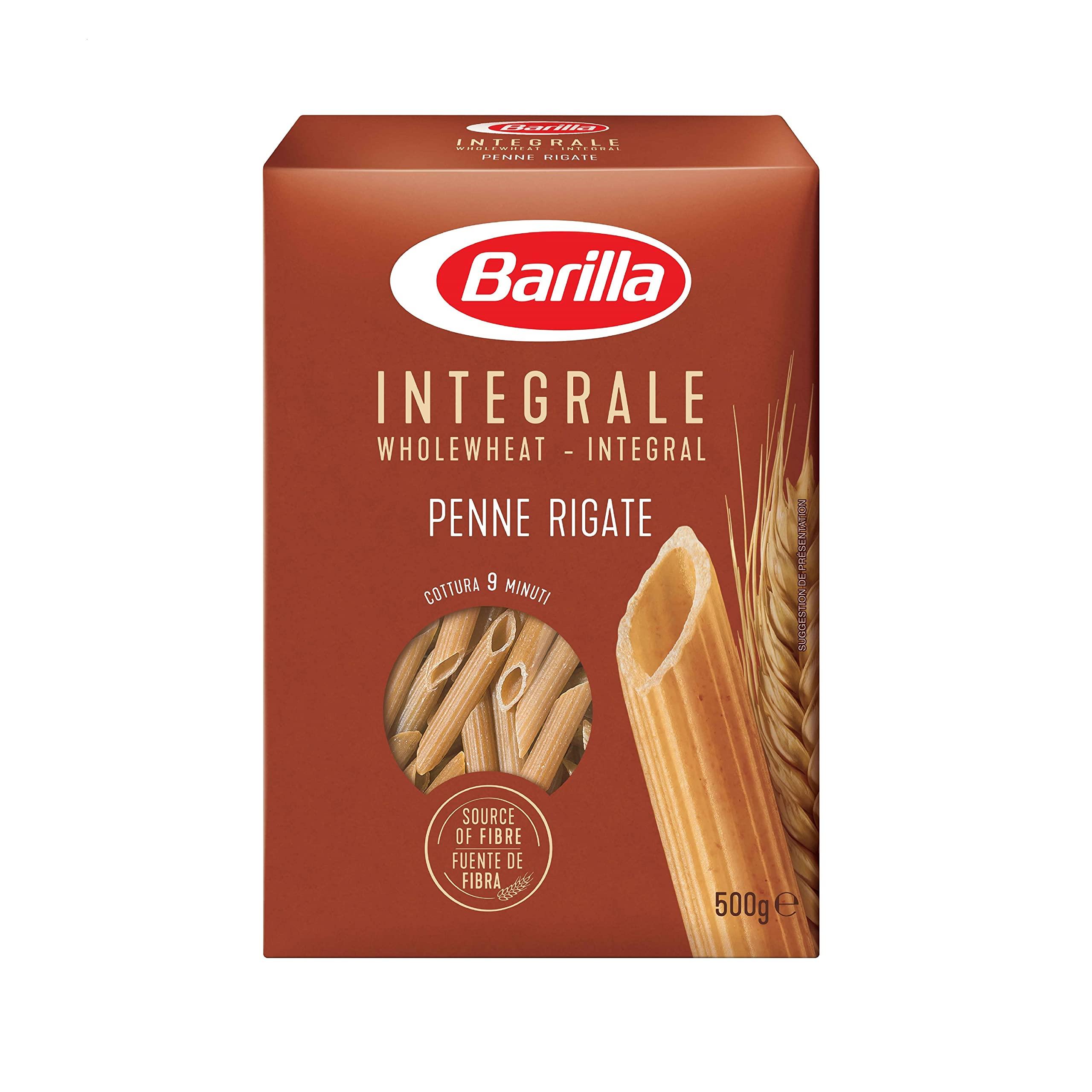Barilla Barilla Pasta Whole Wheat Penne Rigate Integrali Durum Wheat - 500g, Italy