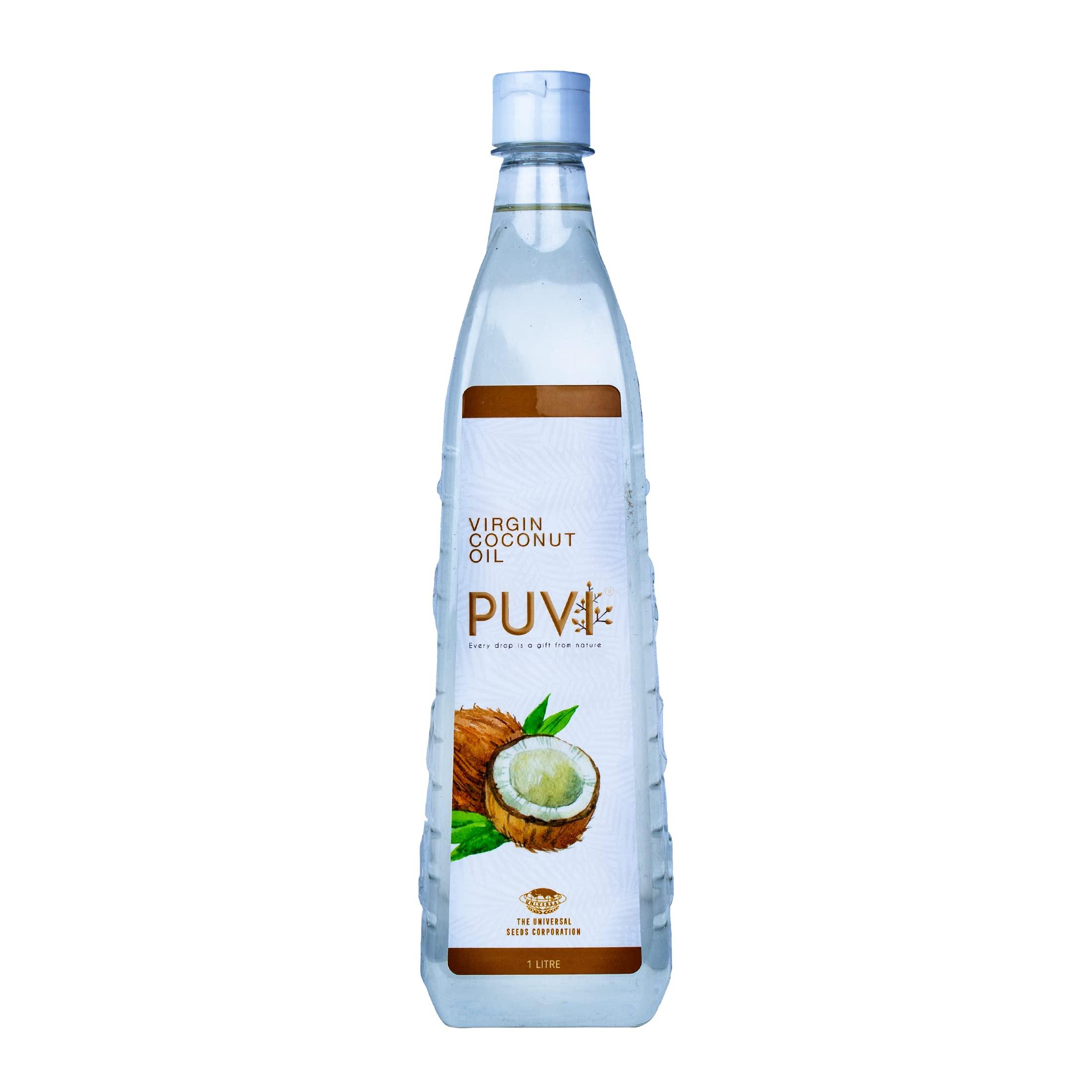 PUVI Puvi 1L Cold Pressed Extra Virgin Coconut Oil (Centrifuge wet process) 1000 ML