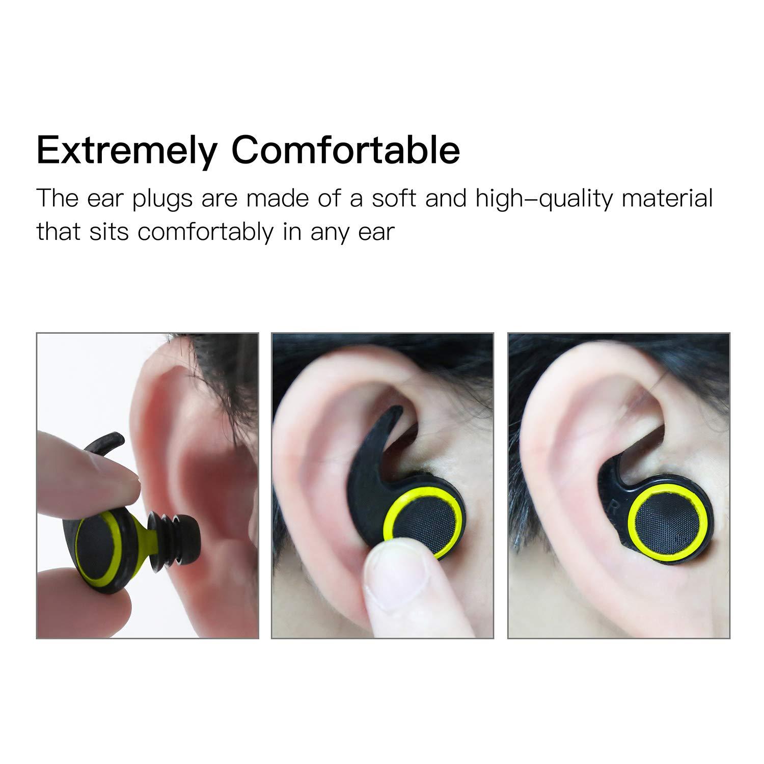 Oken (Green) - Oken Swimming Earplugs Audible Ear Plugs for Swimming, Surfing, Diving and Water Sports