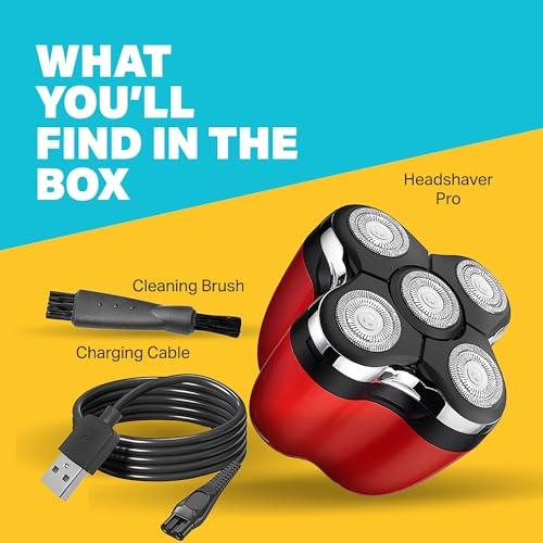 Bombay Shaving Company Bombay Shaving Company Head Shaver Pro | 120 Min Charge time, 90 Min Run time, Charging Indicator | IPX6 Waterproof, 2 Years Warranty | Head Shaver for Bald Men | Hair Trimmer for Men