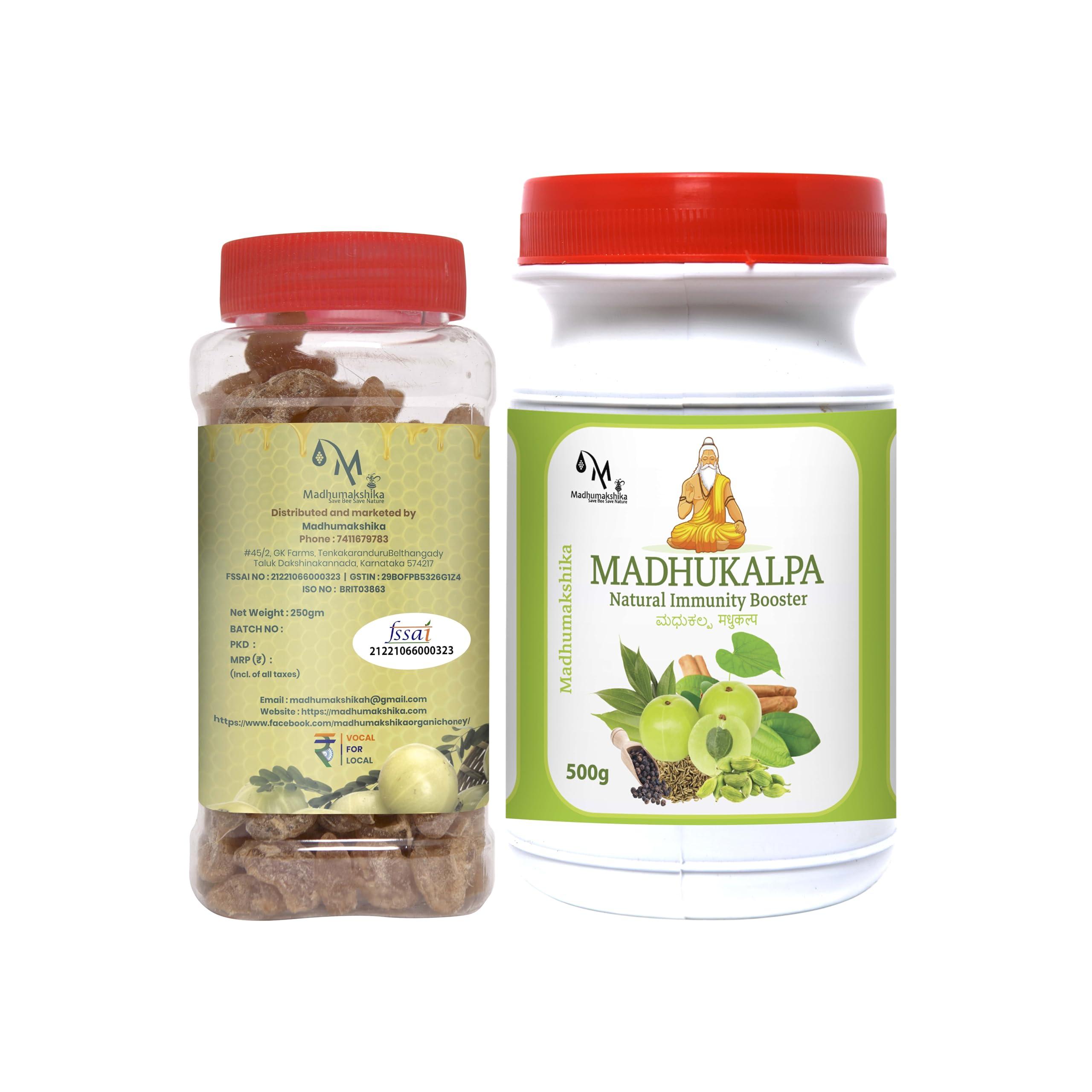 Madhumakshika Madhumakshika Natural Pure Lehya (500gm) | Amla Candy (250gm) | without any Preservative and Additives Combo Pack of 2