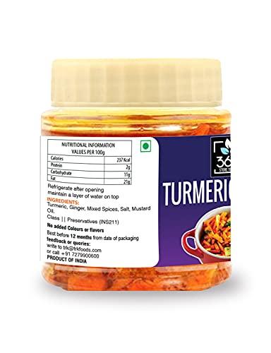 365 STORE TO DOOR 365 STORE TO DOOR Turmeric Pickle, 250g |Haldi Ka Achar | Homemade, Low Sugar, No Preservatives, No Oil | 100% Pure & Hygiene | Immunity Booster | Ready to Eat