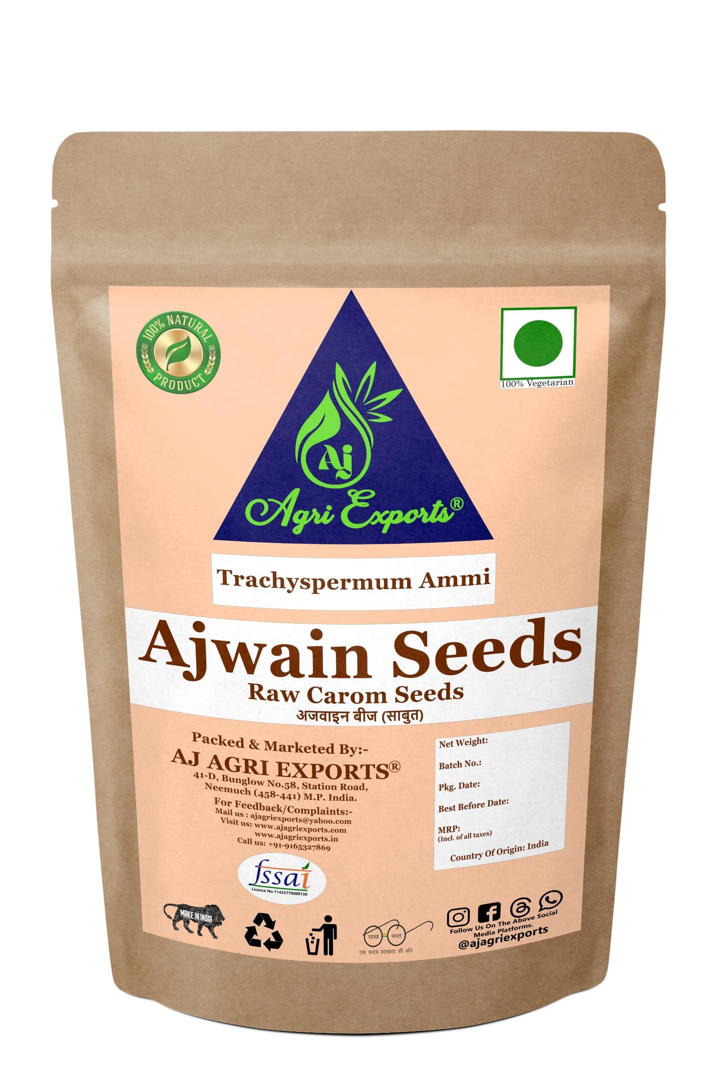 AJ AGRI EXPORTS AJ AGRI EXPORTS Ajwain - Carom - Ajmo - Ajwayan Beej - Omam - Yavani - Trachyspermum Ammi - (100Gram)