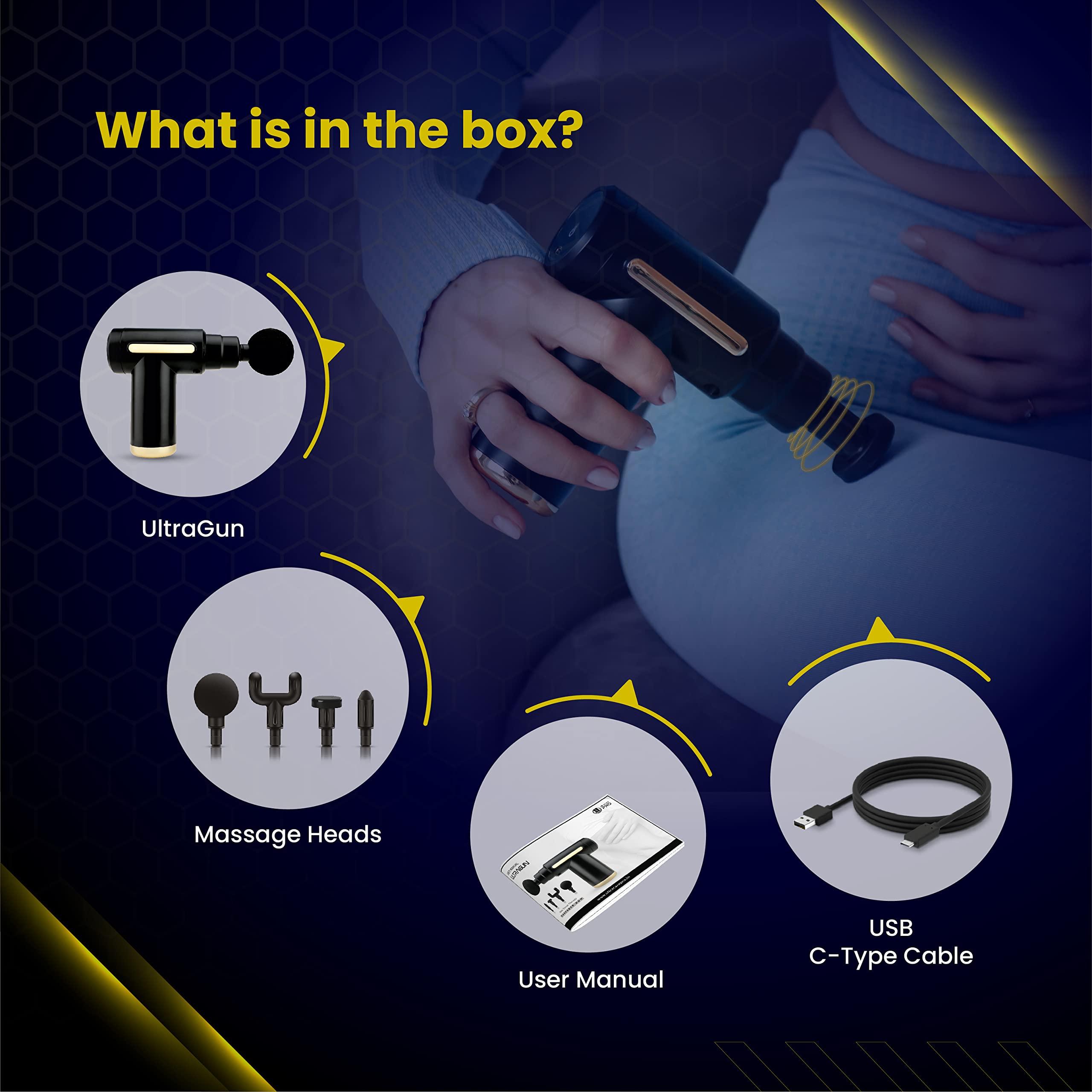 THE VENTI THE VENTI Ultragun Massage Gun For Full Body Relaxation, Deep Tissue Percussion Massager Machine For Muscle Relaxation, Battery Powered&Handheld For Neck, Shoulder Back, Foot(Random Color)