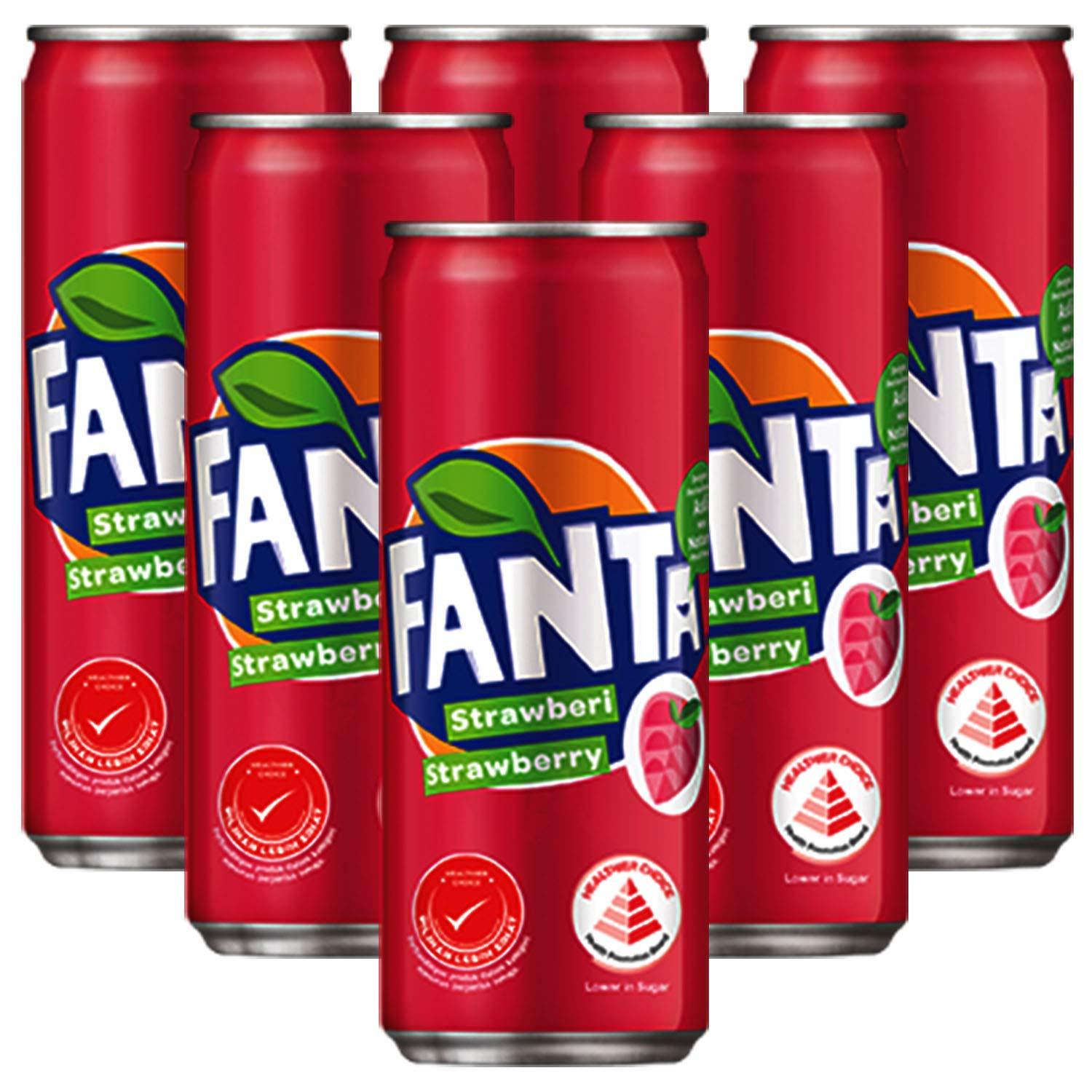 Fanta Fanta Strawberry Flavoured Drink, 6 X 320 ml