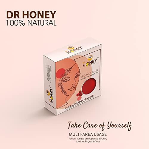 DR HONEY DR HONEY red face wax 80 gram suitable for all skin type for use on face chin and upper lip peel of wax