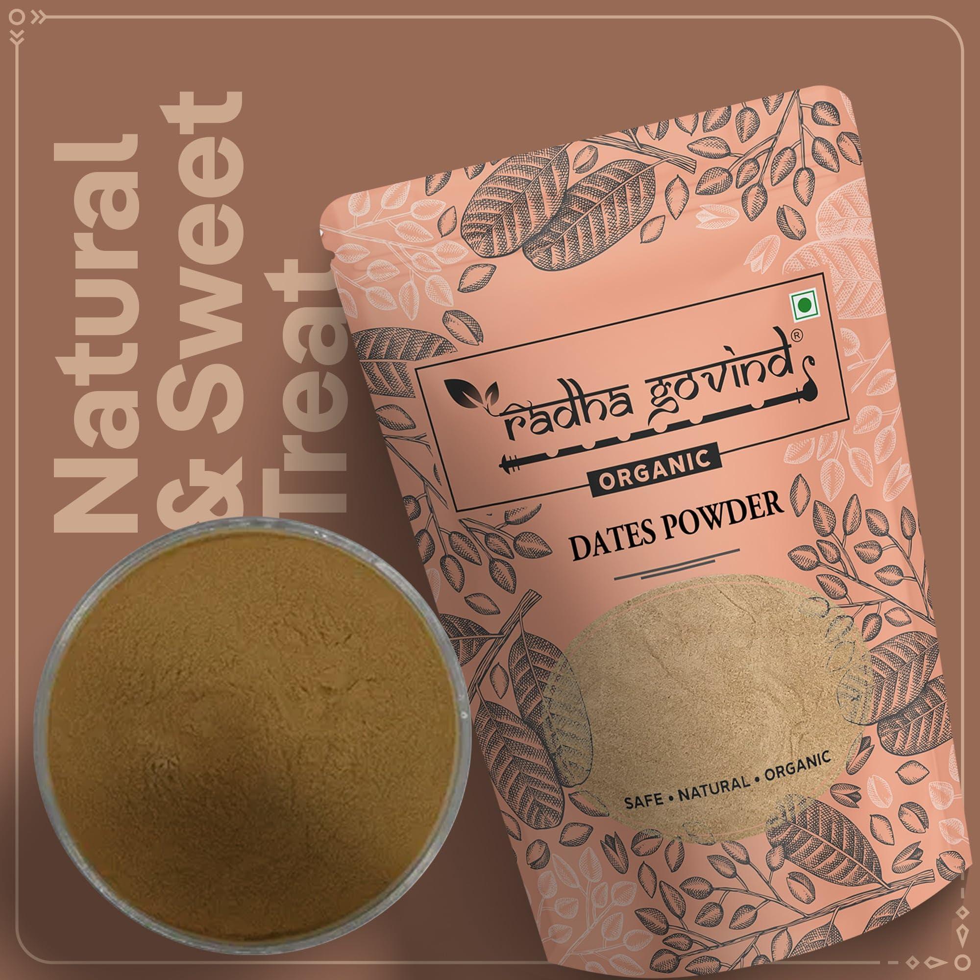 RADHA GOVIND RADHA GOVIND Organic Date Powder | Fine Kharik Powder | Dry Dates Powder - 1000 Gm