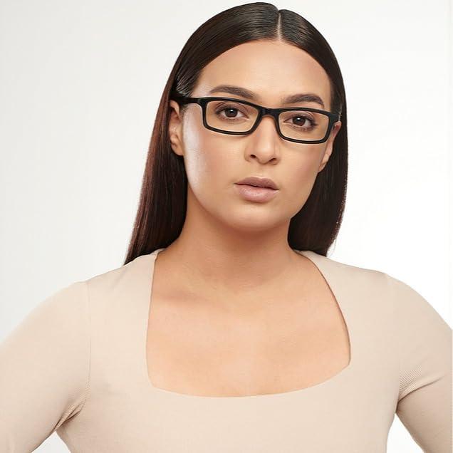 LENSKART PLUS Lenskart READERS | Black Rectangular Full Rim Reading Eyeglasses | For Men & Women | For 2.5 Power | LR E11058