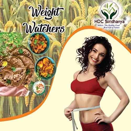 HDC Siridhanya Siridhanya Unpolised and organic millets Flour Combo Pack of 5, [Kodo, Foxtail, Browntop Barnyard, and Little Millet], Natural Farm Produce, High Fiber Millets Flour (750gm Each packed in jar)