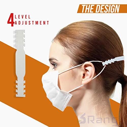 3 Rang 3 Rang Unbreakable Face Mask Holder and Extender Wear the mask longer without headache and Ear-pain (Grey, pack of 4)