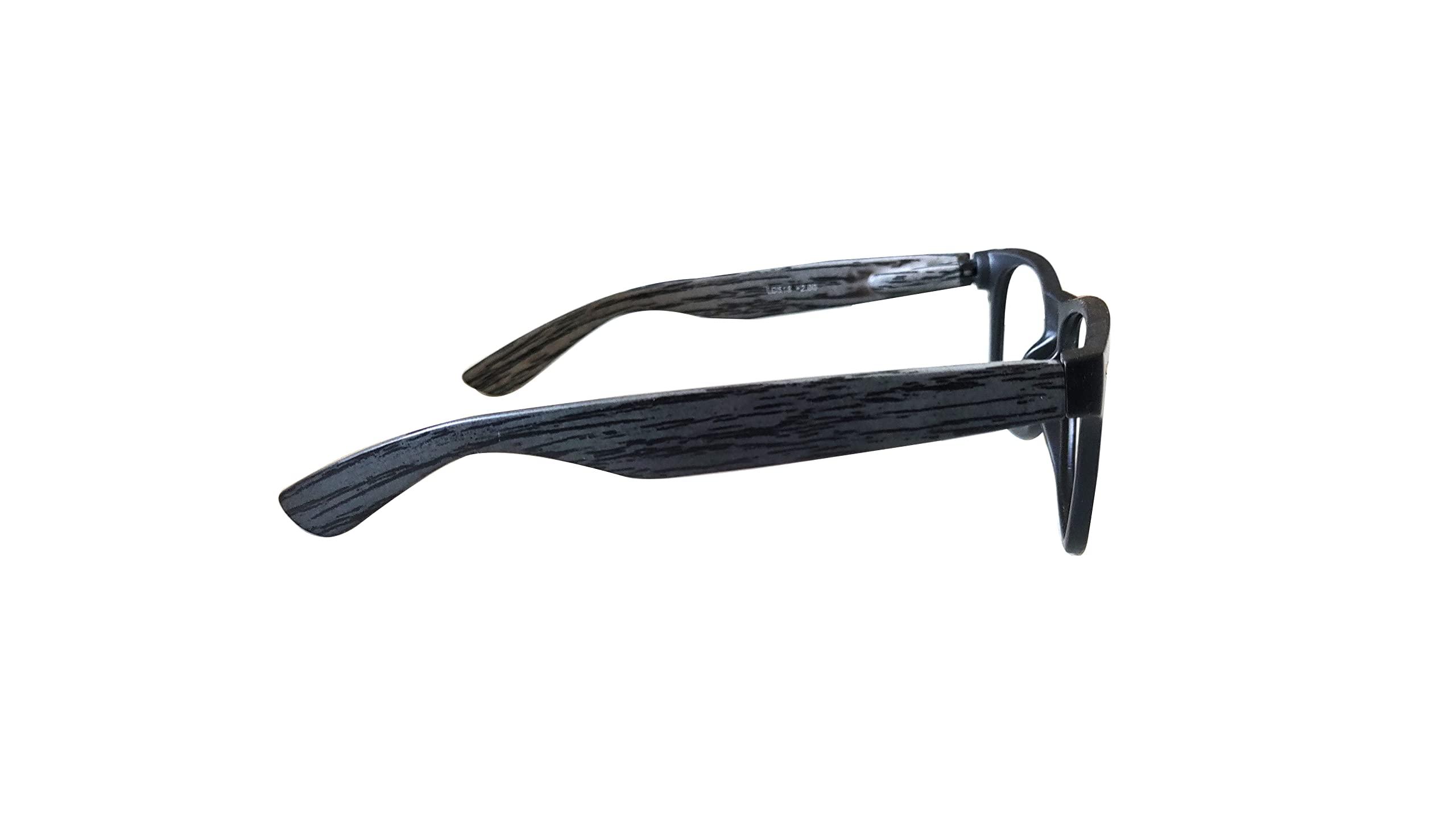 Nspecs An Optical Mall N specs Bifoacal Reading Glasses Distance Zero Power Near +1.00 to +3.00 Power For Mens Womens Black Colour Thick Side TR90 Material Frame With Unbrekable Fibre Glasses (+2.00)