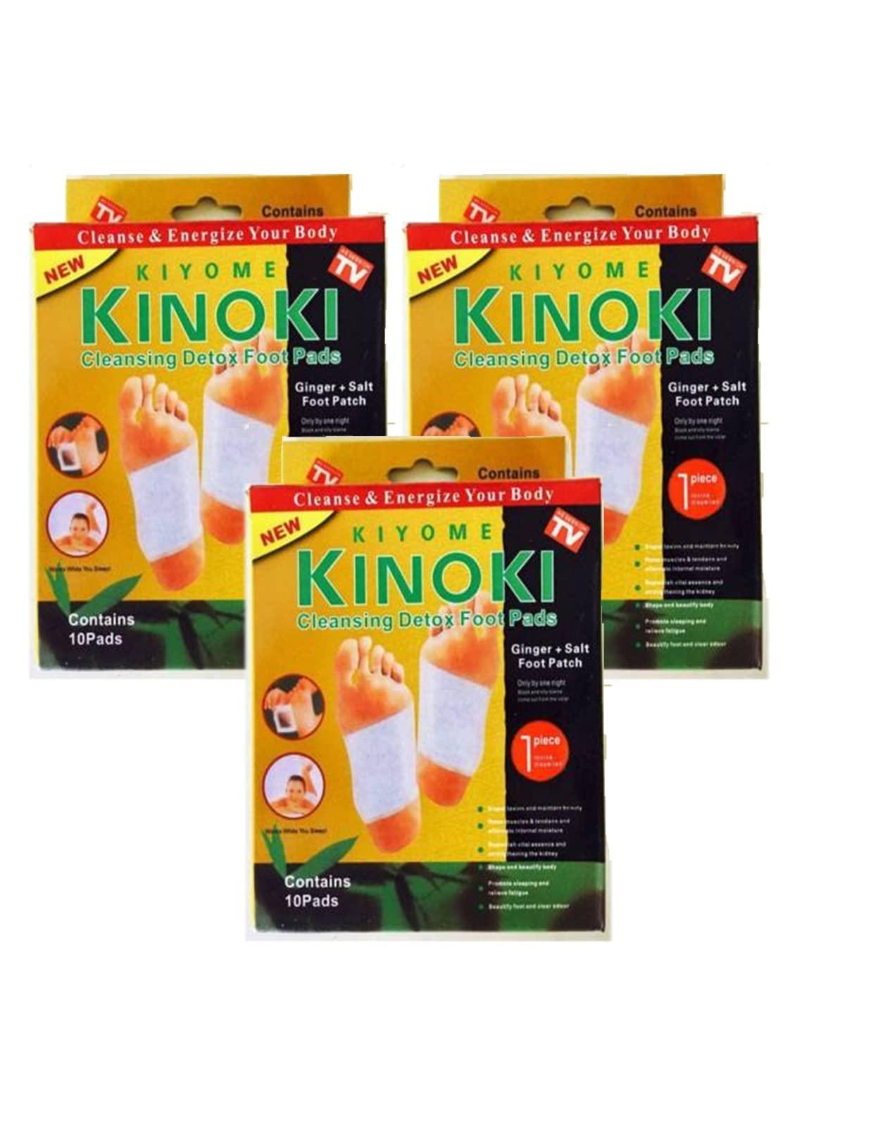 kiyome kinoki KIYOME KINOKI Adhesive Body and Foot Patch to Detox||Organic Natural ingredients|Cleansing Detox Foot Pads Toxins Stress Relief||30 Relief toxin Foot Pads And 30 Adhesive Sheets|| pack of 3 box ||
