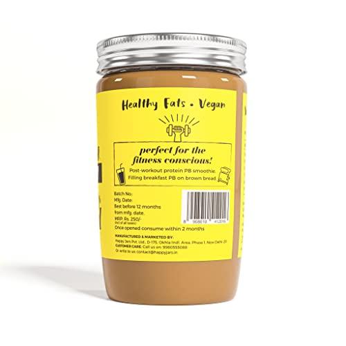 Happy Jars Happy Jars Jaggery Crunchy Peanut Butter (290g) | High Protein | 100% Java Peanuts | Organic Jaggery | Natural Ingredients | No Refined Sugar