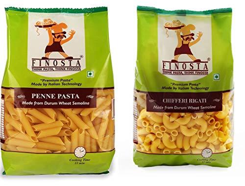 Finosta Finosta Penne Pasta, 500gm with Chifferi Rigati Pasta 500 Gram , Combo Pack