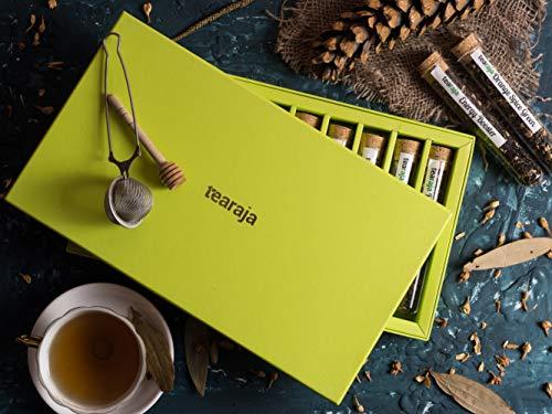 Tearaja Tearaja AURORA Green Tea Gift Box | 10 Test Tubes with Speciality Tea | Herbal Tea Gift | Corporate Gift | Tea Gift | Herbal Tea Gift Pack | New Year Gift | Gifts for Employees | Valentine's Day Gift