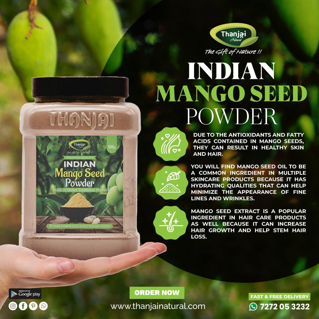 Thanjai Natural Thanjai Natural 500Grams Mango Seed Powder 100% Natural, Made in Oldest Traditional Method, No Preservatives