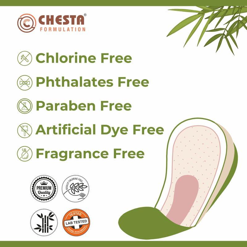 Helium Helium Biodegradable Bamboo Premium Sanitary Pads - (Pack Of 20 Pads - XXL,330mm),Pure Cottene,100% Rash-Free,Full-Day&Full-Night,High Absorbent,Chlorine Free,Fragrance Free.