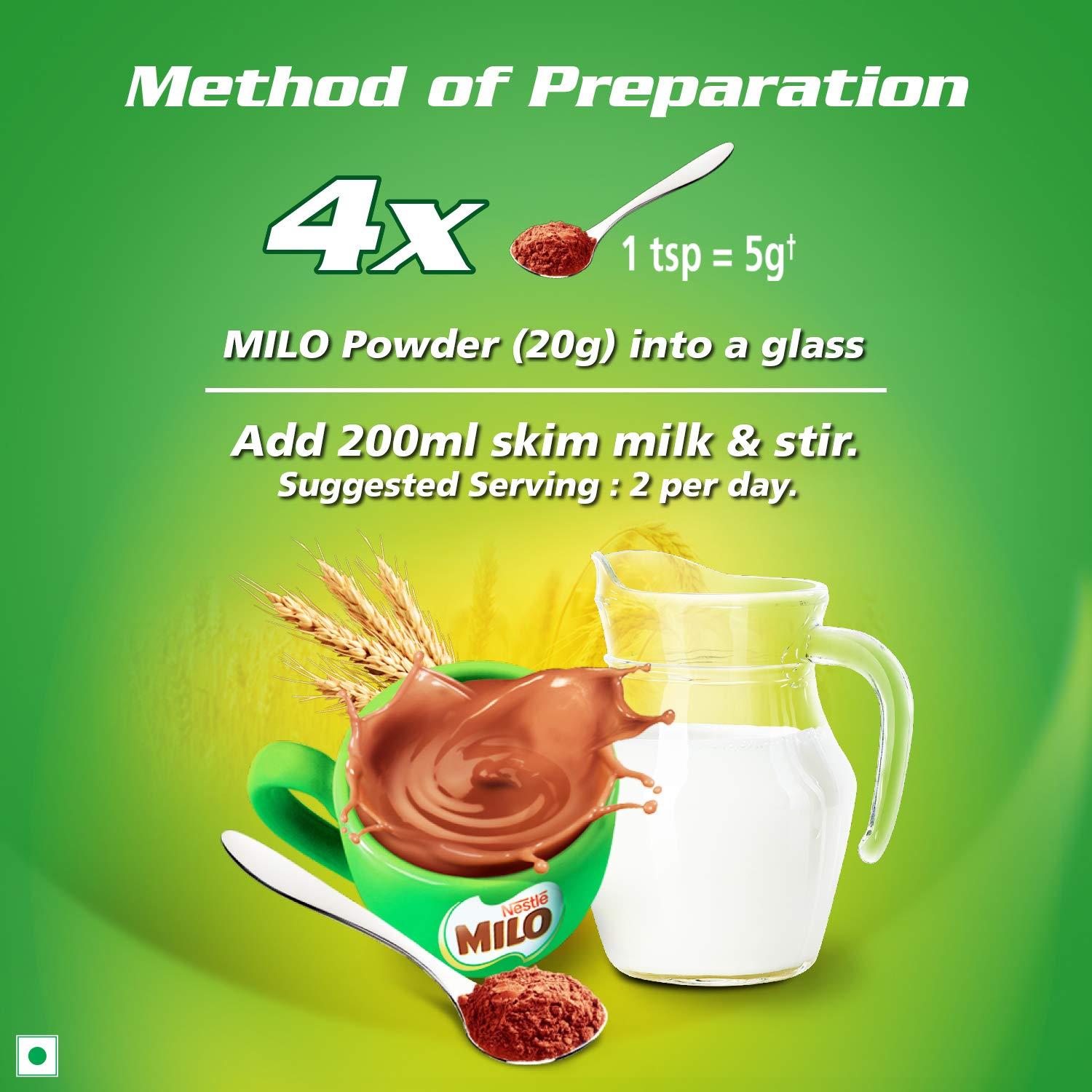 Nestlé Milo MILO Nestle Activ-Go Powder Health Drink- (Chocolate Flavour) Pouch, 400 G
