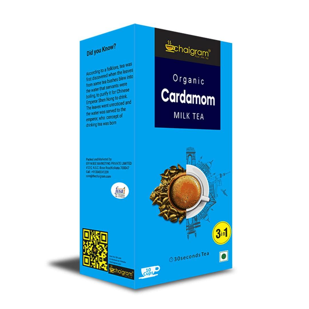 CHAIGRAM CHAIGRAM Cardamom Tea & Lemongrass Tea Instant Tea Premix (10 Sachets each pack, 10 x 14g =140g) Pack of 2