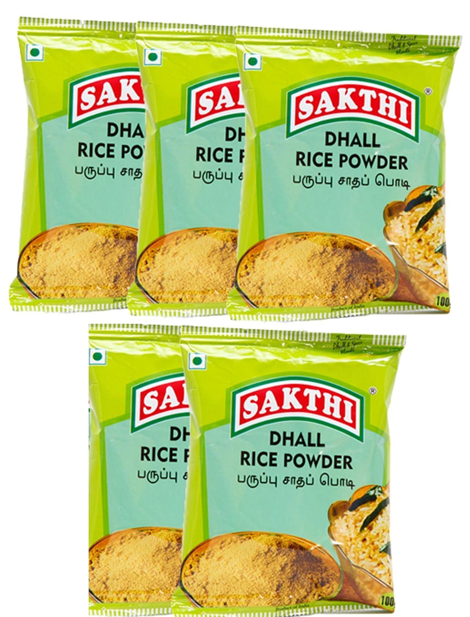 SAKTHI SAKTHI Masala Dhall Rice Powder 100gm - Pack of 5 (Sakthi Masala Dhall Rice Powder 500 Gm) Sakthi Paruppu Podi Sakthi Dal Rice Mix