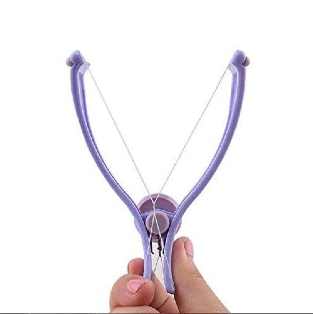 Naivete Naivete Slique Eyebrow Threading Machine For Face and Body Hair Thread and Removal Epilator System Tweezer Trimmer Kit for Women (PurpleColour, 1 pcs)