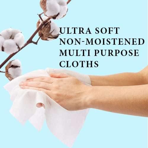 ProHeal Disposable Dry Wipes, 100 Pack Ultra Soft Non-Moistened Cleansing Cloths for Adults, Incontinence, Baby Care, Makeup Removal Hospital Grade, Durable by ProHeal