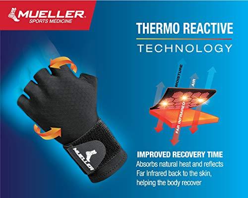 MUELLER Mueller Reversible Compression Glove with Thermo Reactive Technology, OSFM, Black