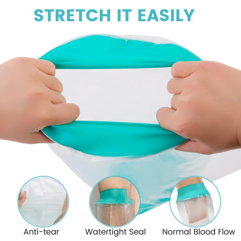 CIVJET CIVJET Waterproof Cast Covers for Shower Leg, Extra Large Watertight Foot Protector Cover, Broken Foot, after surgery, knee scooter, Reusable, Easy to Use Protect Legs in Bath for Man,Woman